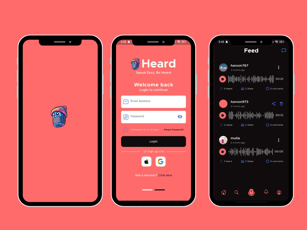 Heard Social — Voice Platform screenshot 1